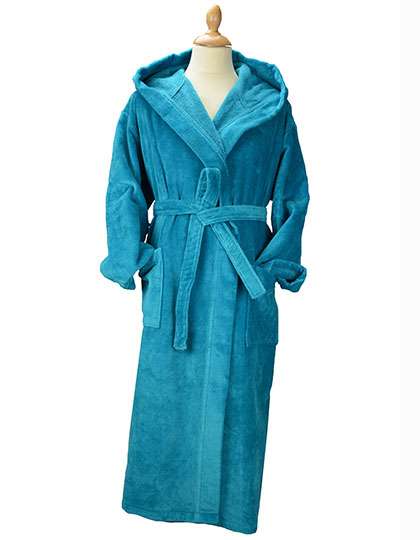 ARTG DeLuxe Velour Bathrobe with hood Deep Blue XXL (AR029)