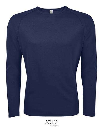 SOL´S Men´s Long Sleeve Sports T-Shirt Sporty French Navy XL (L02071)