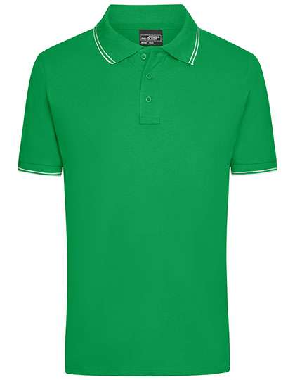 James&Nicholson Men´s Polo Fern Green/White XL (JN986)