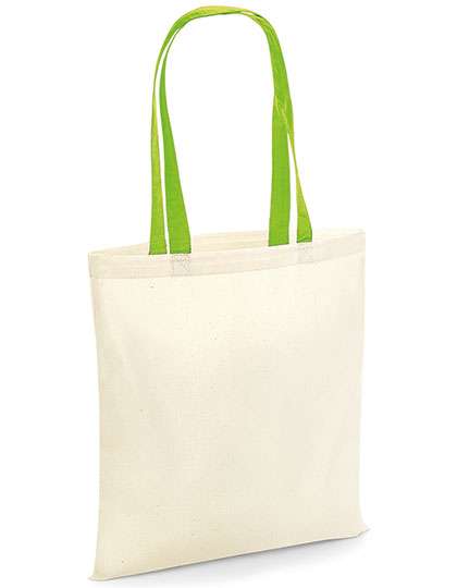 Westford Mill Bag for Life - Contrast Handles Natural/Lime Green 38 x 42 cm (WM101C)