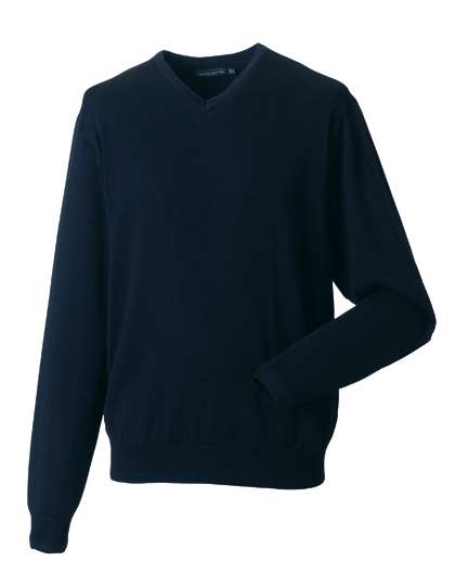 Russell Collection Men´s V-Neck Knitted Pullover French Navy 3XL (Z710)