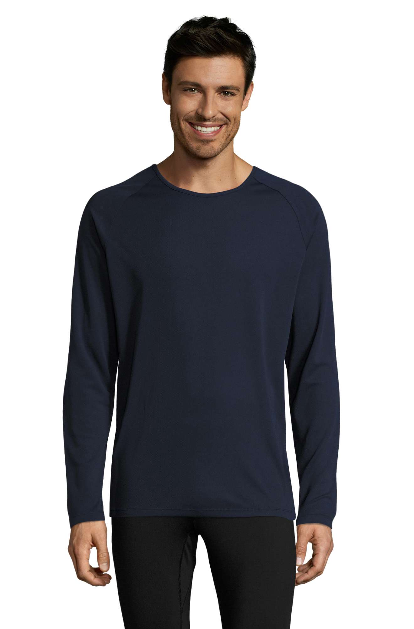 SOL´S Men´s Long Sleeve Sports T-Shirt Sporty French Navy M (L02071)