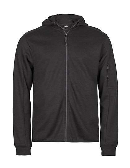 Tee Jays Athletic Hooded Full Zip Sweat Black S (TJ5706)