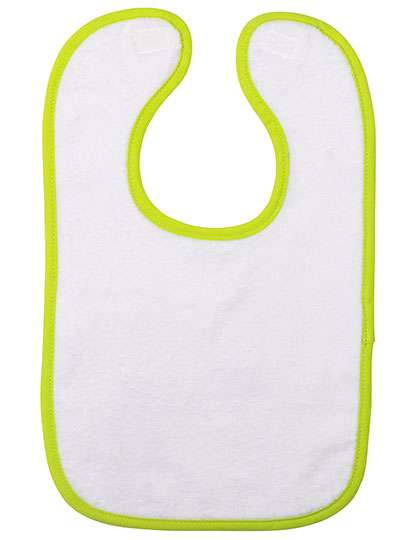 ARTG Babiezz® ALL-Over Sublimation Baby Bib White/Lime Green 43 x 27 cm (AR894)