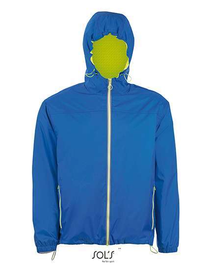 SOL´S Unisex Lined Windbreaker Skate Jacket Royal Blue 241/Neon Gold M (L947)