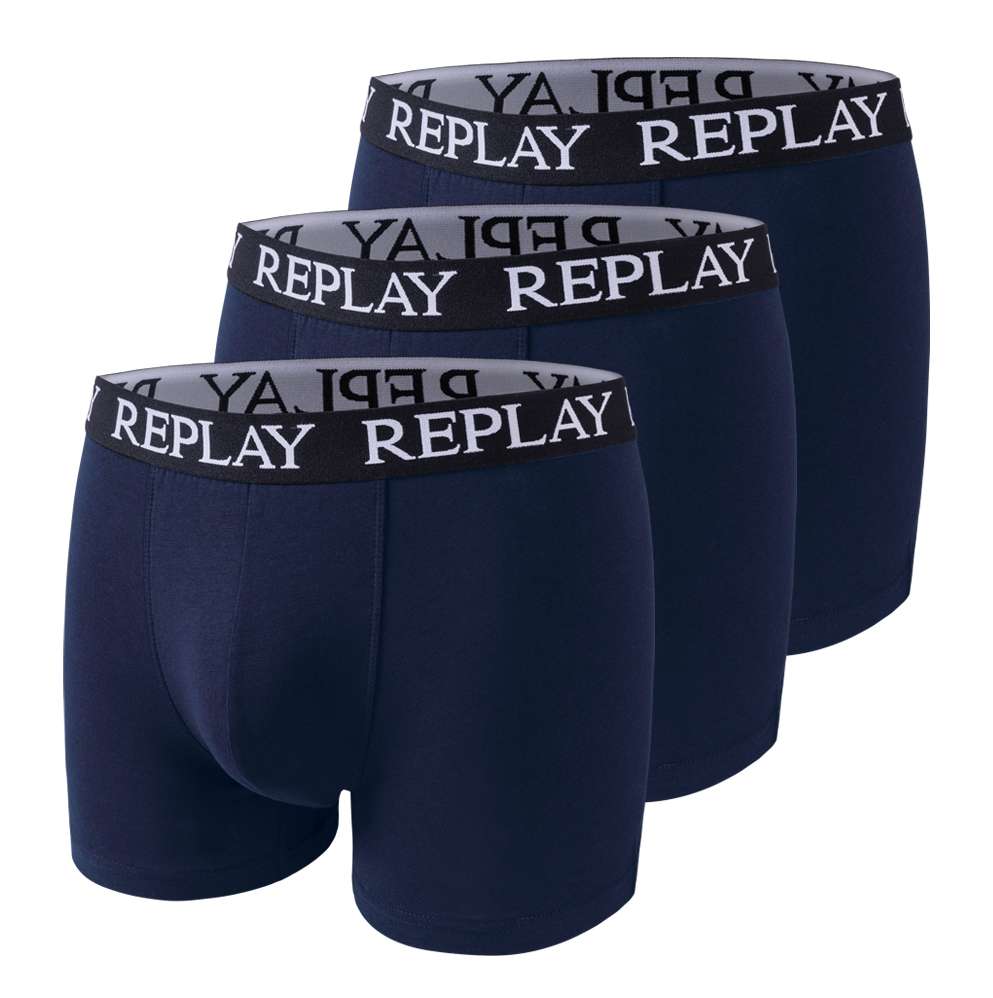 Replay Men´s Boxer Short (3 Pair Box) Black/Grey Melange L (RP101102)