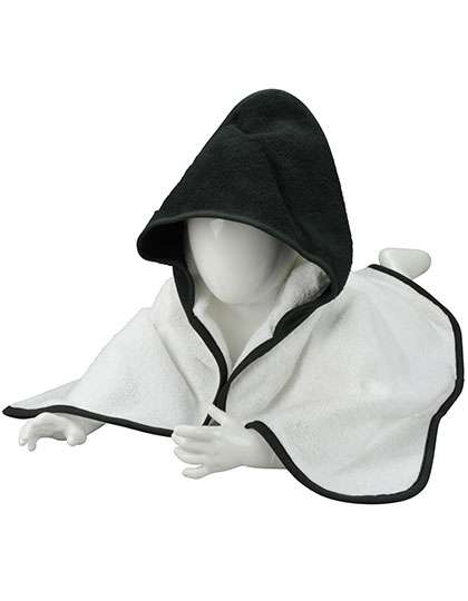 ARTG Babiezz® Hooded Towel White/Black 75 x 75 cm (ARB032)