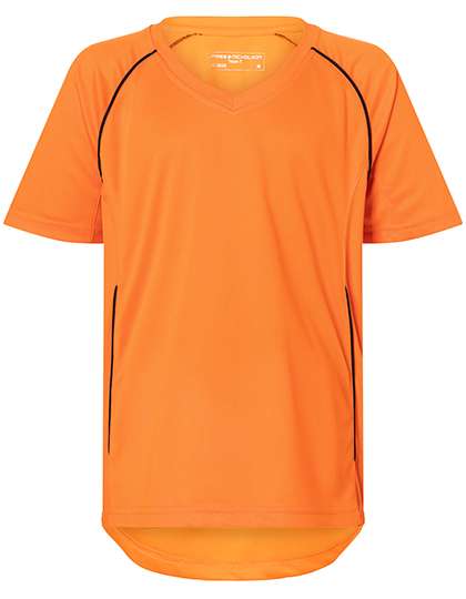 James&Nicholson Junior Team Shirt Orange/Black S (110/116) (JN386K)