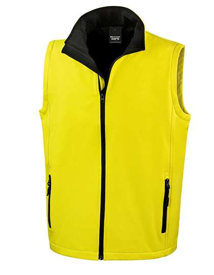 Result Core Printable Soft Shell Bodywarmer Yellow/Black 3XL (RT232)