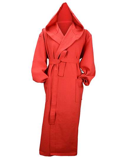 ARTG Robezz® Waffle Bathrobe With Hood Fire Red 4XL (AR028)