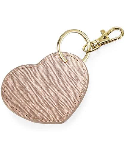 BagBase Boutique Heart Key Clip Rose Gold 7 x 6 cm (BG746)