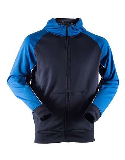 Finden+Hales Panelled Sports Hoodie Navy/Royal M (FH340)