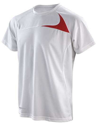 SPIRO Men´s Dash Training Shirt White/Red XXL (RT182)