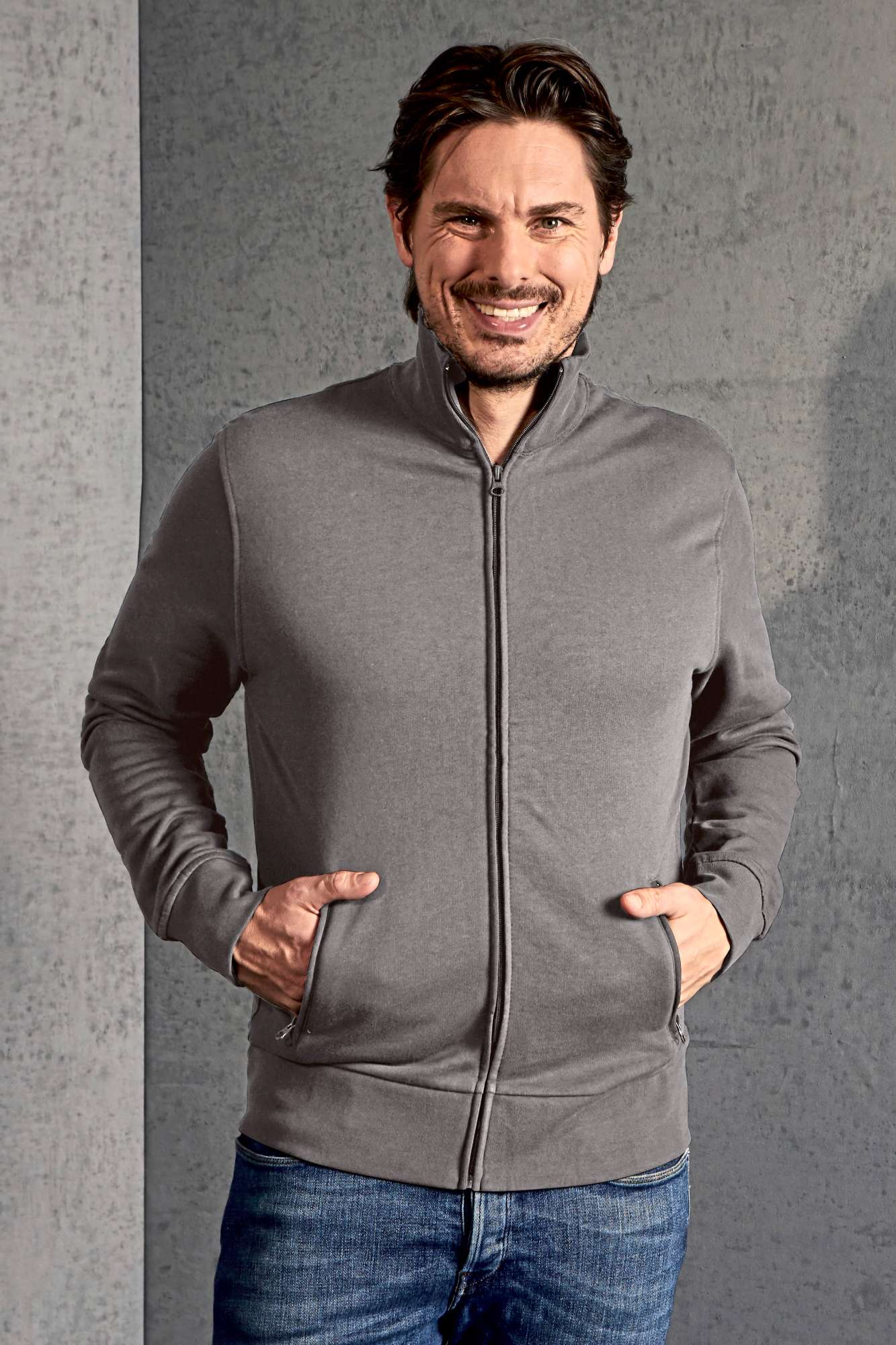 Promodoro Men´s Jacket Stand-Up Collar Sports Grey (Heather) XL (E5290)