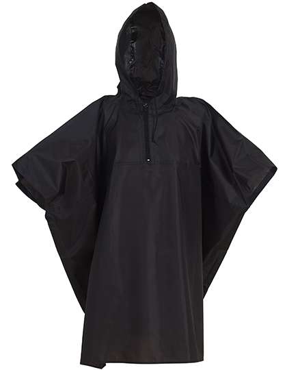 YOKO Promo Poncho Black Kids (105-150 cm) (YK470)