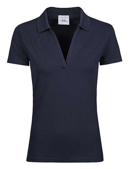 Tee Jays Women´s Luxury Stretch V-Neck Polo Navy XL (TJ1409)