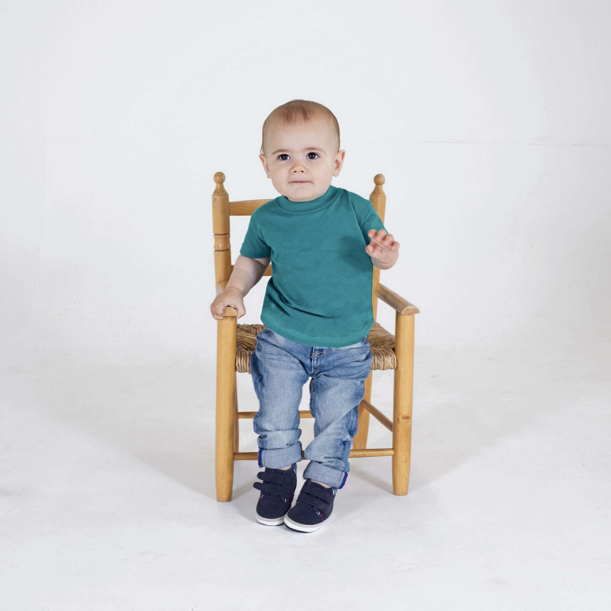 Larkwood Baby-Kids Crew Neck T-Shirt Jade 24/36 Monate (LW020)