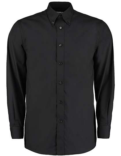 Kustom Kit Men´s Classic Fit Workforce Shirt Long Sleeve Black 39/40 (M/15H) (K140)