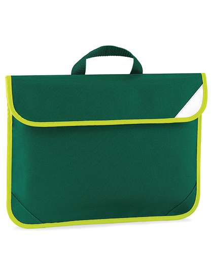 Quadra Enhanced-Viz Book Bag Bottle Green 38 x 28 cm (QD452)