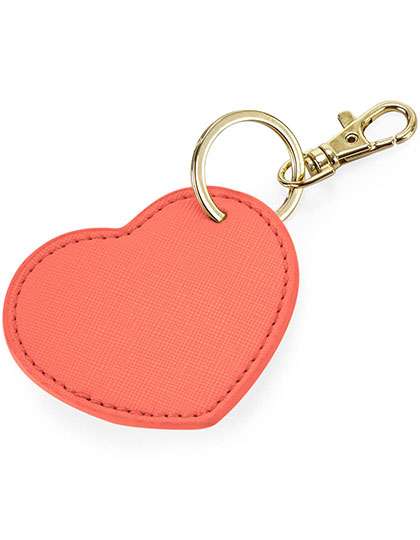 BagBase Boutique Heart Key Clip Coral 7 x 6 cm (BG746)