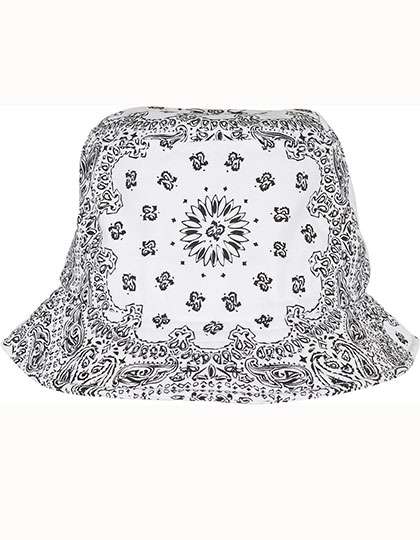 FLEXFIT Bandana Print Bucket Hat White/Black One Size (FX5003BP)