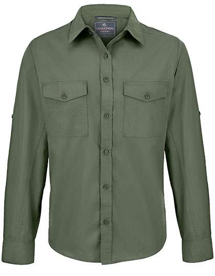 Craghoppers Expert Expert Kiwi Long Sleeved Shirt Dark Cedar Green S (CES001)