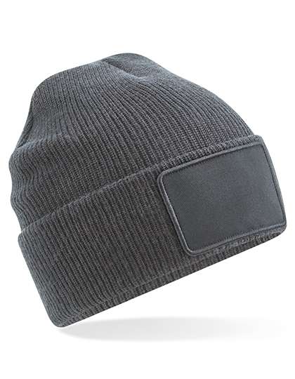 Beechfield Removable Patch Thinsulate(TM) Beanie Graphite Grey One Size (CB540)