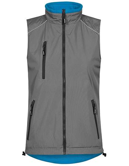 Promodoro Women´s Reversible Vest C? New Light Grey (Solid)/Aqua XXL (E7205)