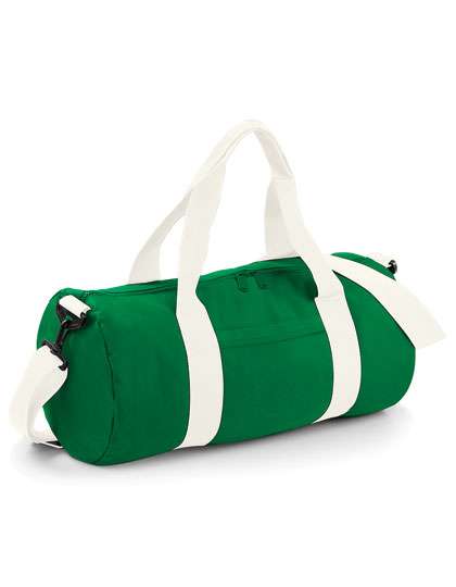 BagBase Original Barrel Bag Kelly Green/Off White 50 x 25 x 25 cm (BG140)