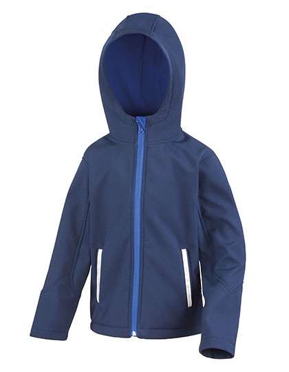 Result Core Youth TX Performance Hooded Soft Shell Jacket Navy/Royal XL (11-12) (RT224Y)